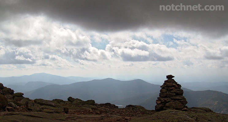 Cairn atop Mt. Lafayette
View to the West from Lafayette summit
Keywords: lafayette franconia hiking mountain
