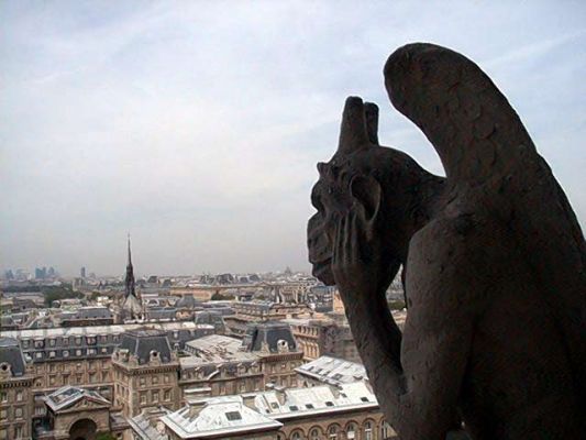 Gargoyle
Atop the Notre Dame Cathedral a gargoyle anticipates the next onslaught of tourists & shutterbugs.
Keywords: paris france notre dame gargoyle cathedral
